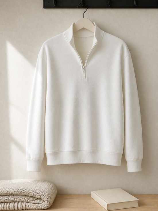 Alternative Tops - Alternative Men's Zip-Up Sweatshirt - White
